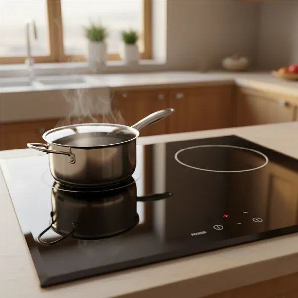 Modern glass ceramic cooktop surface illustrating its smooth, heat-resistant design for kitchen use